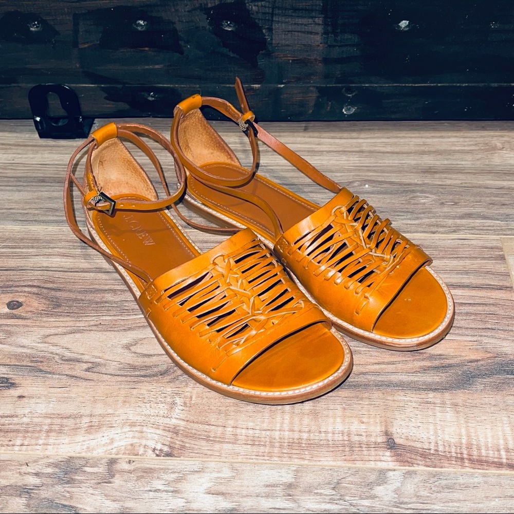J.Crew Vachetta Leather Huarache Sanalds 7.5